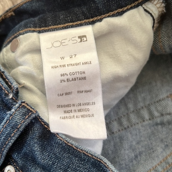 Women’s high rise straight leg distressed denim Joe’s Jeans size 27 - Picture 3 of 7